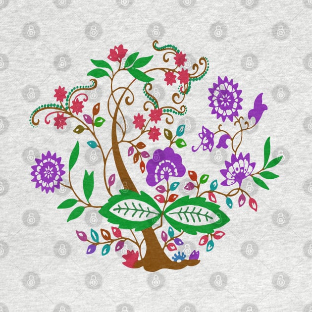 Colourful Floral Tree Design by madmonkey